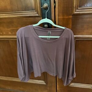 Mono B Purple Oversized Crop T-Shirt